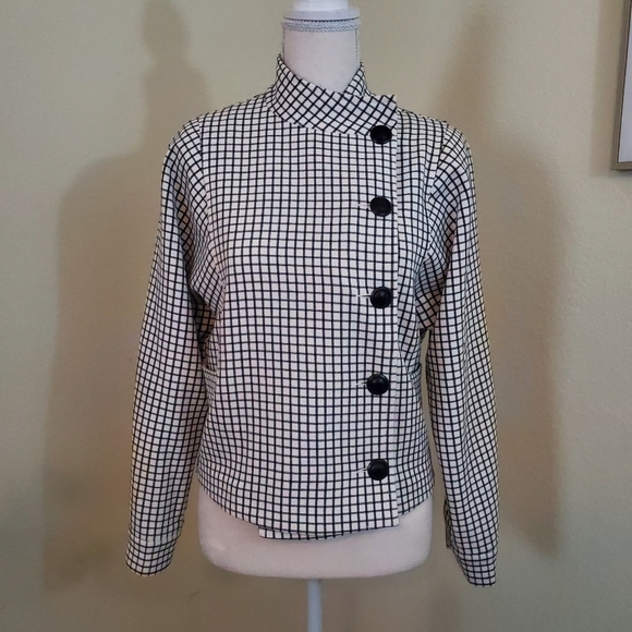 Cabi White/Black Windowpane Jacket Style 3173 Size XS. - Picture 4 of 13